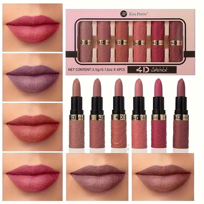 6-color Waterproof Non-stick Lipstick Hot Deal Beauty Matte Lipstick Set