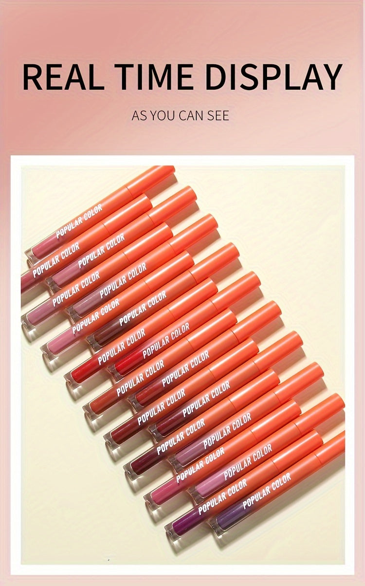 Beauty Matte Lip Gloss Glitter 19 Colors Long Lasting Moisturizing Liquid Makeup Rouge Lip Glaze Cosmetic, Liquid Lipstick, Lip Makeup For Music Festival