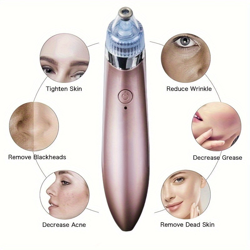 Face Pore Cleaner, Electric Blackhead Removal Beauty Instrument Vacuum Suction Face Pores Cleaning Device for Face Skin Deep Cleansing