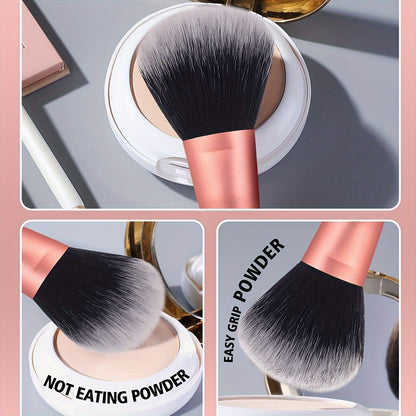 58-Piece Makeup Tool Set - Hydrophilic PU Blenders & Sponges Kit, Unscented, Suitable for Normal Skin, Includes 32 Matte Rose Gold Brushes, 10 Black Beauty Sponges, 10 Heart & Triangle Puffs, 2 Cleansing Pads, Hair Band, 2 Wr