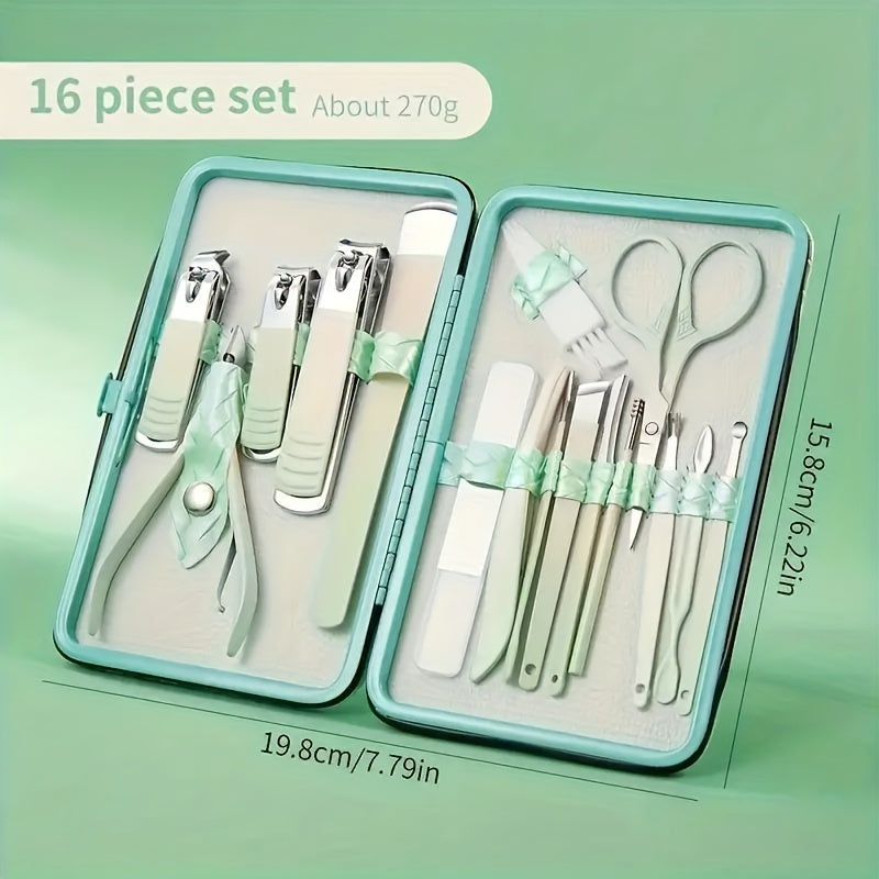 Nail Clipper Nail Tool Kit With Portable Travel Case, Cuticle And Cutter Kit, Professional Nail Clipper Pedicure Kit, Travel Beauty Kit