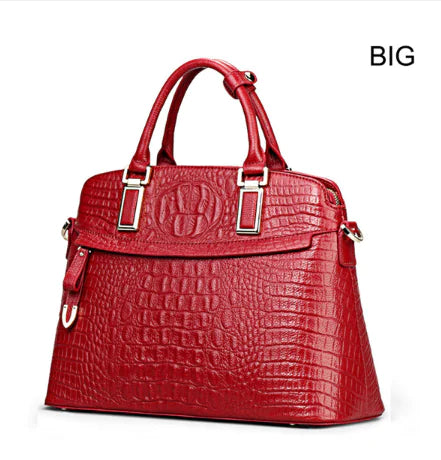 Stylish Genuine Leather Women's Crocodile Shell Bag