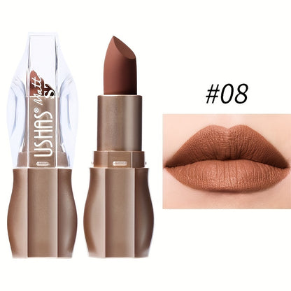 1pc Matte Lipstick In Nude Shades, Non-Drying, Natural Lip Color, Long-Lasting Beauty Lip Makeup