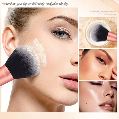 58-Piece Makeup Tool Set - Hydrophilic PU Blenders & Sponges Kit, Unscented, Suitable for Normal Skin, Includes 32 Matte Rose Gold Brushes, 10 Black Beauty Sponges, 10 Heart & Triangle Puffs, 2 Cleansing Pads, Hair Band, 2 Wr