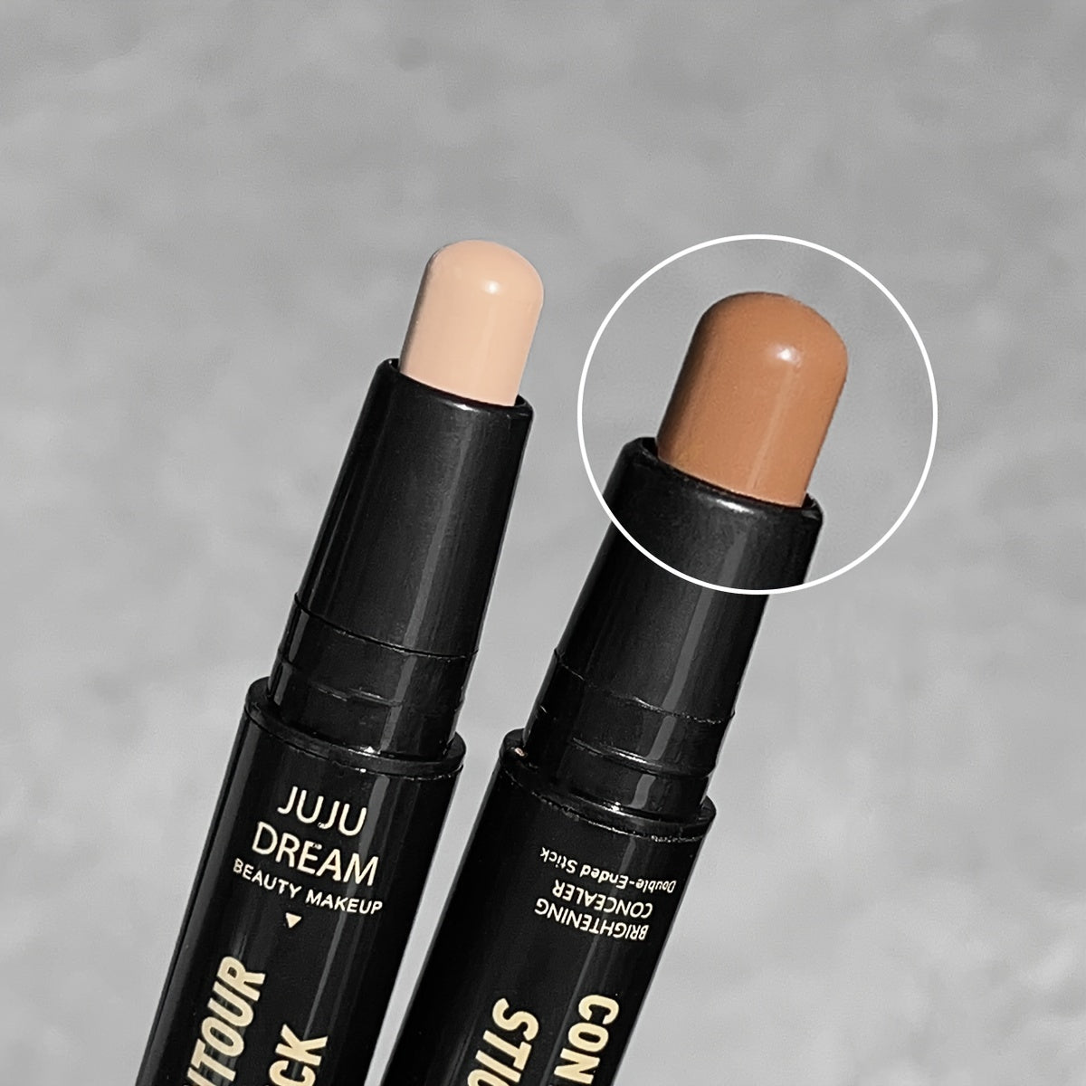 JUJU Dream Beauty Makeup Contour Stick - Dual-Ended, Water Resistant, Medium Tone, Matte Finish, Stick Form, Medium Coverage, <1 Fl Oz - Cover Acne Marks & Dark Circles