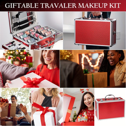 106pcs Professional Makeup Set - The Ultimate All-In-One Beauty Kit with Eyeshadow, Lipstick, Blush, Lip Liner, Makeup Brushes And More - Perfect Gift for Halloween, Music Festivals, Makeup Artists And Beauty Lovers