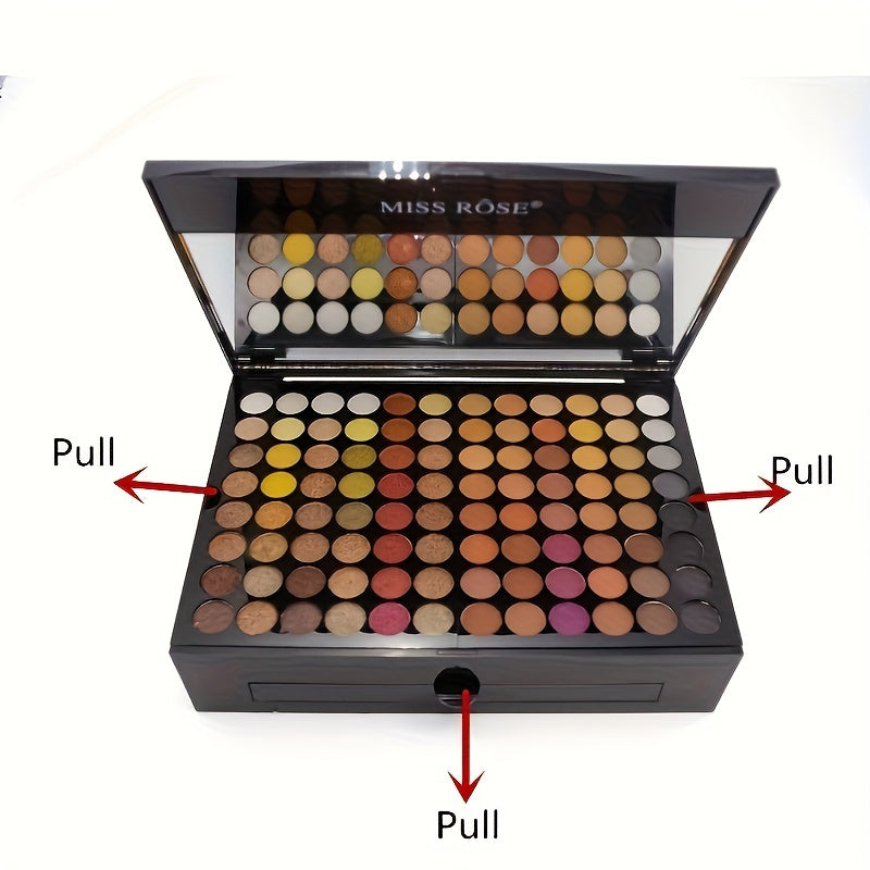 180-Color Piano Eyeshadow & Makeup Artistry Kit - Luxurious Blush, Contour, Foundation & Liquid Eyeliner Set - Portable, Smudge-Proof, Ideal Gift for Womens Beauty Collection