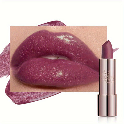 Moisturizing Shiny Beauty Lipstick, Dewy Glitter Finish Lip Gloss Makeup, Ideal Gift For Women, PPC3303 For Music Festival