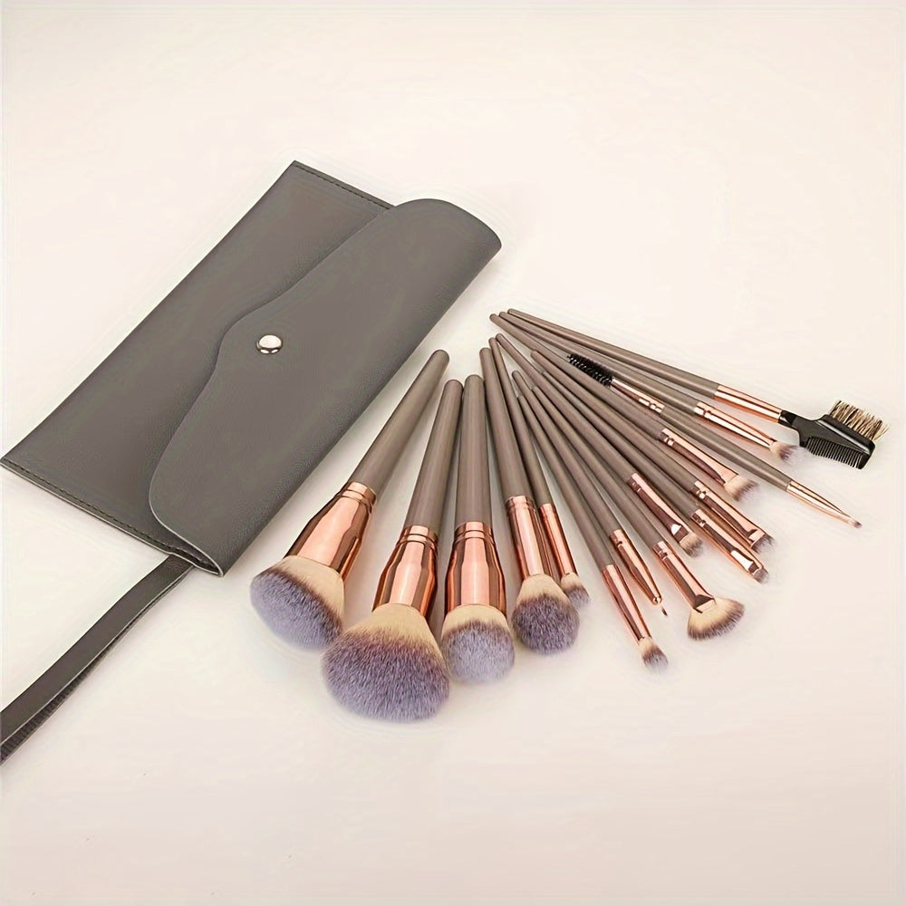 Valentine'S Day Gift Complete Function Makeup Brush Kit Premium Synthetic Eyeshadow Foundation Face Blending Blush Brush Concealer Eye Makeup Brush Set Ideal For Makeup Beginner Artist Holiday Gift Atmosphere Holidays Beauty