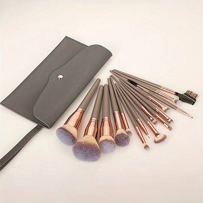 Valentine'S Day Gift Complete Function Makeup Brush Kit Premium Synthetic Eyeshadow Foundation Face Blending Blush Brush Concealer Eye Makeup Brush Set Ideal For Makeup Beginner Artist Holiday Gift Atmosphere Holidays Beauty