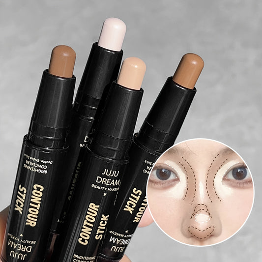 JUJU Dream Beauty Makeup Contour Stick - Dual-Ended, Water Resistant, Medium Tone, Matte Finish, Stick Form, Medium Coverage, <1 Fl Oz - Cover Acne Marks & Dark Circles