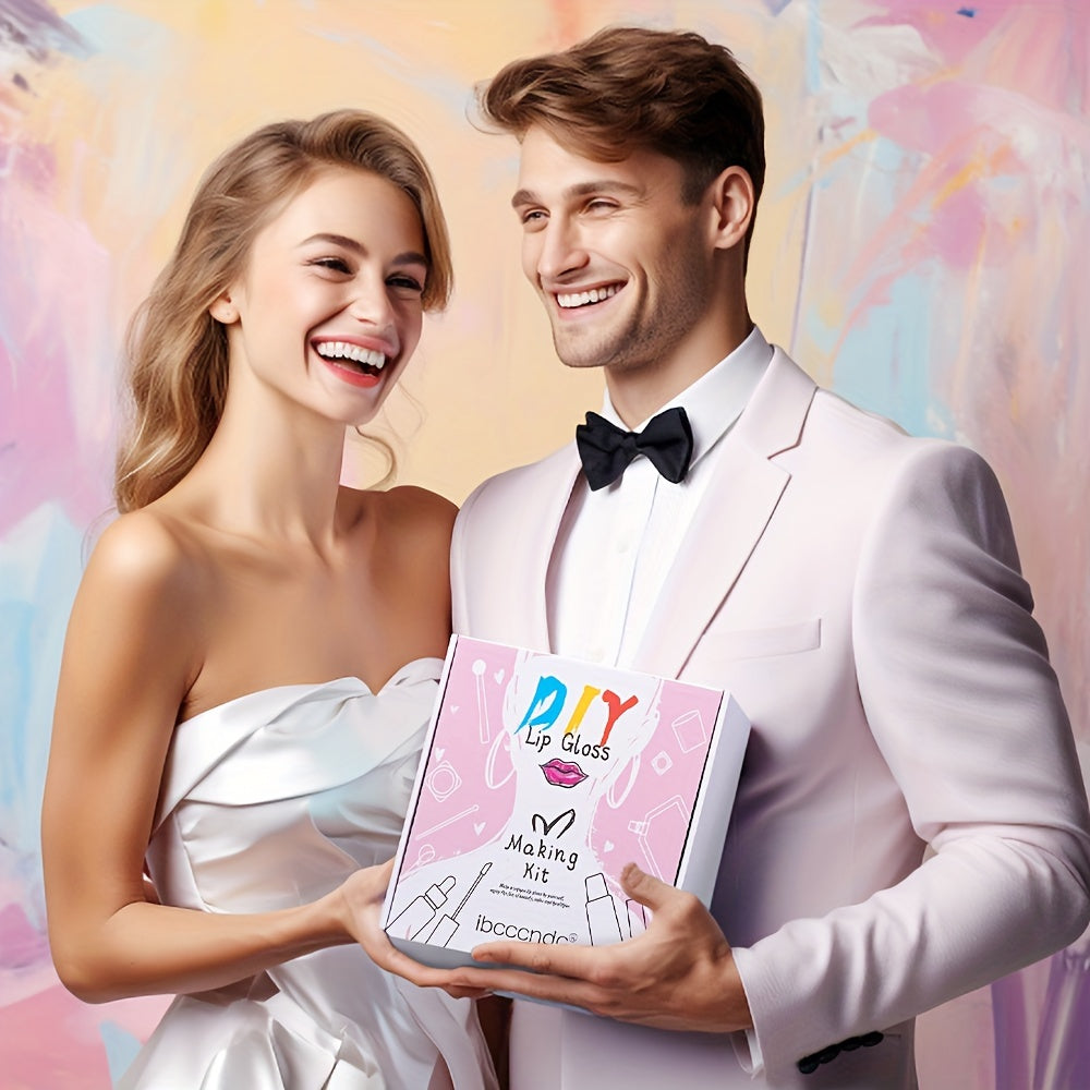 Sparkling DIY Lip Gloss Kit - Create Your Own Long-Lasting, Shimmering Lipstick with Glitter Liquid Makeup Base - Complete Customizable Beauty Set