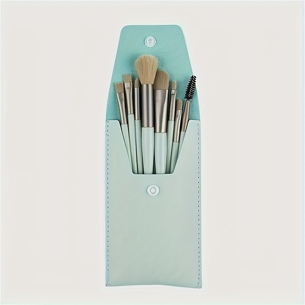 Synthetic Fibers Makeup Brush Set - Professional Foundation, Concealer, Eye Shadow, Blending Brushes - Manual Use, Plastic Handle Beauty Tools For Flawless Makeup Application