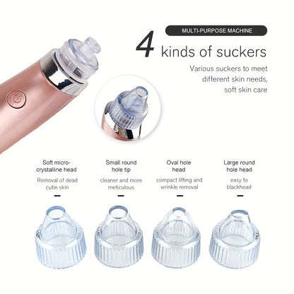Face Pore Cleaner, Electric Blackhead Removal Beauty Instrument Vacuum Suction Face Pores Cleaning Device for Face Skin Deep Cleansing