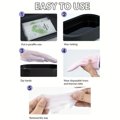 WAXKISS 67.63oz Large Capacity Beauty Wax Machine Set for Hand and Foot Moisturizing Care Paraffin Wax Heater with Intelligent LCD Temperature Display Suitable for Hand Foot Elbowand Knee Joint Cleaning and Moisturizing Home