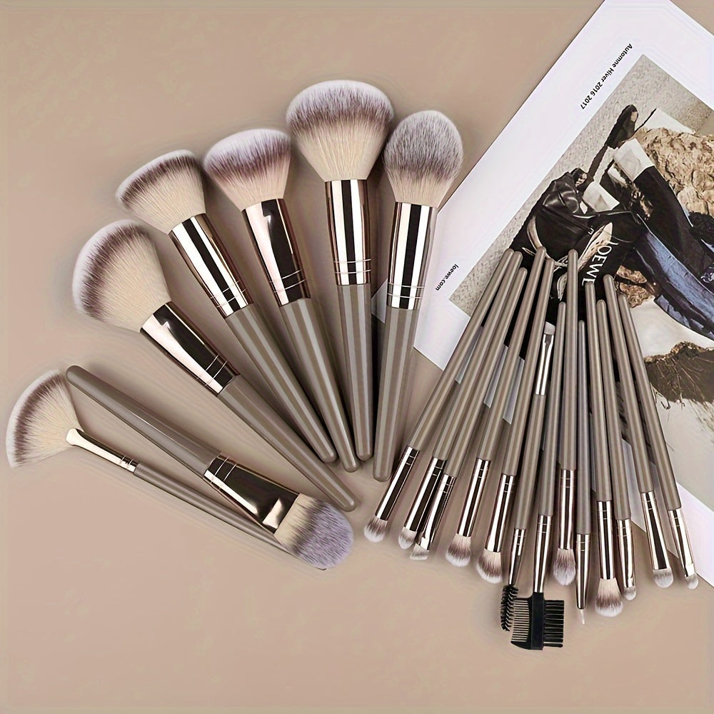 [10/15/18/20pcs Luxurious Makeup Brush Set] Luxurious 10/15/18/20pcs Makeup Brush Set - Premium, Multi-Function Beauty Tools for Flawless Foundation, Eyelash, Eyebrow & Eyeshadow Application - Ideal Gift for Christmas, Hallow