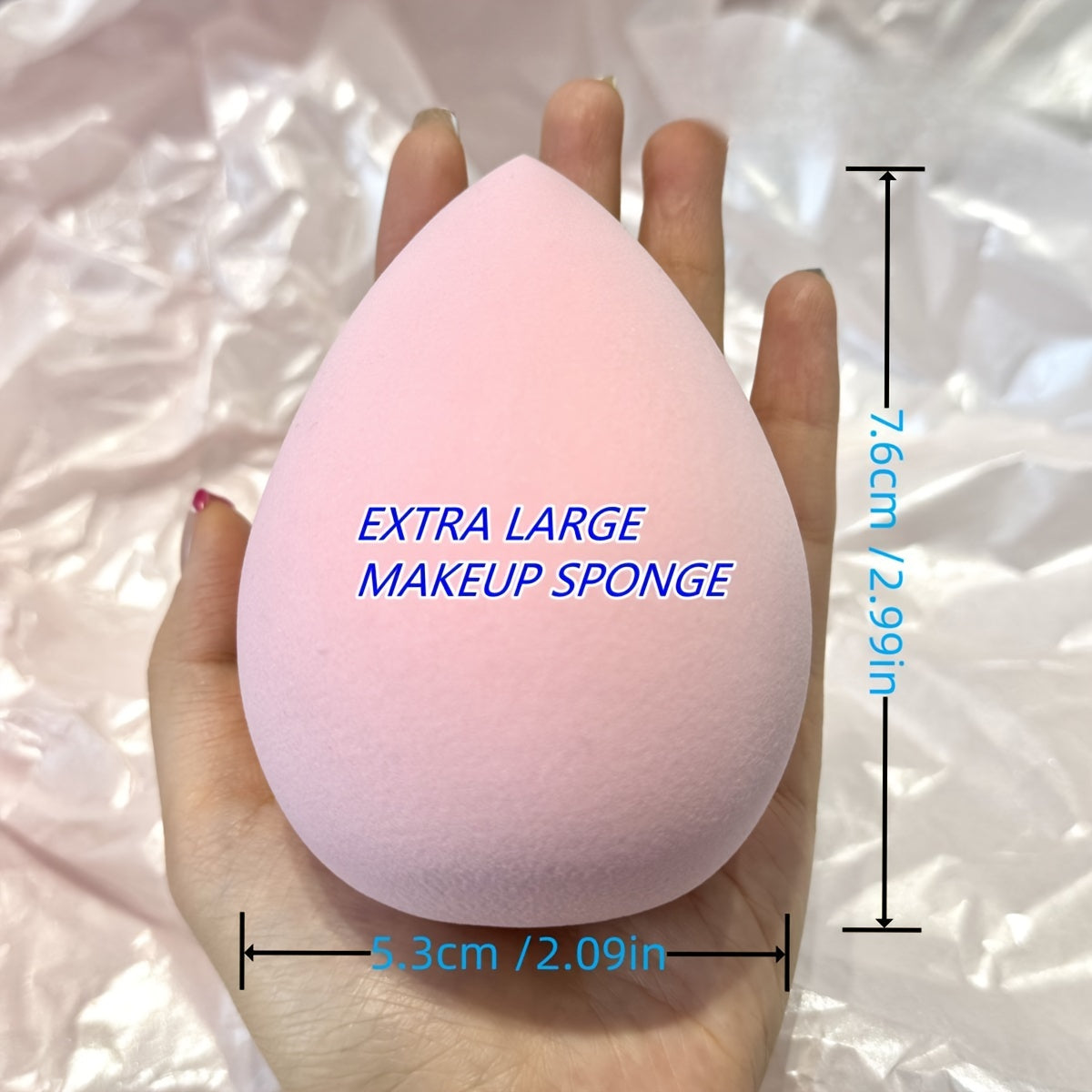 Jumbo Size Makeup Sponge 2.09*2.99inch, Premium Beauty Blending Sponge For Cosmetics, Soft & Portable