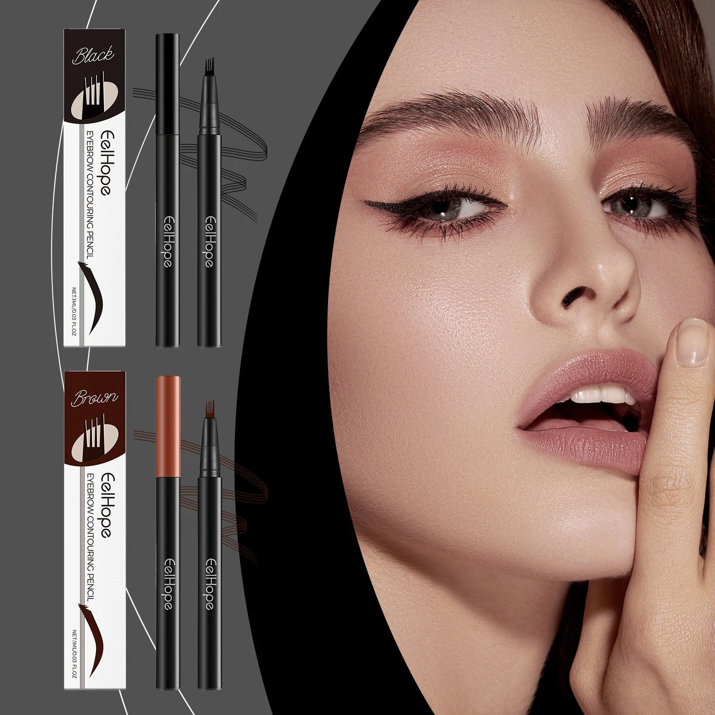 4-Fork Eyebrow Pencil