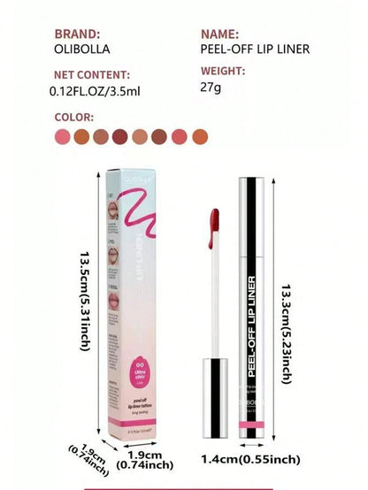Waterproof Lip Liner Peel Off Tattoo Lipgloss Waterproof Long Lasting Matte Lip Contour Tear-off Lips Stain Cosmetics