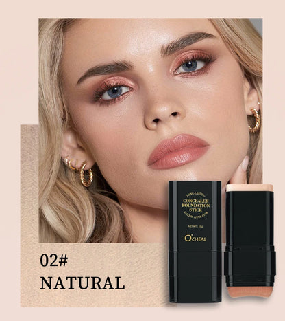 O'cheal Two In One Concealer Foundation Stick Facial Matte Waterproof Bronzer Contouring Face Coverage Moisturizing Makeup Cream