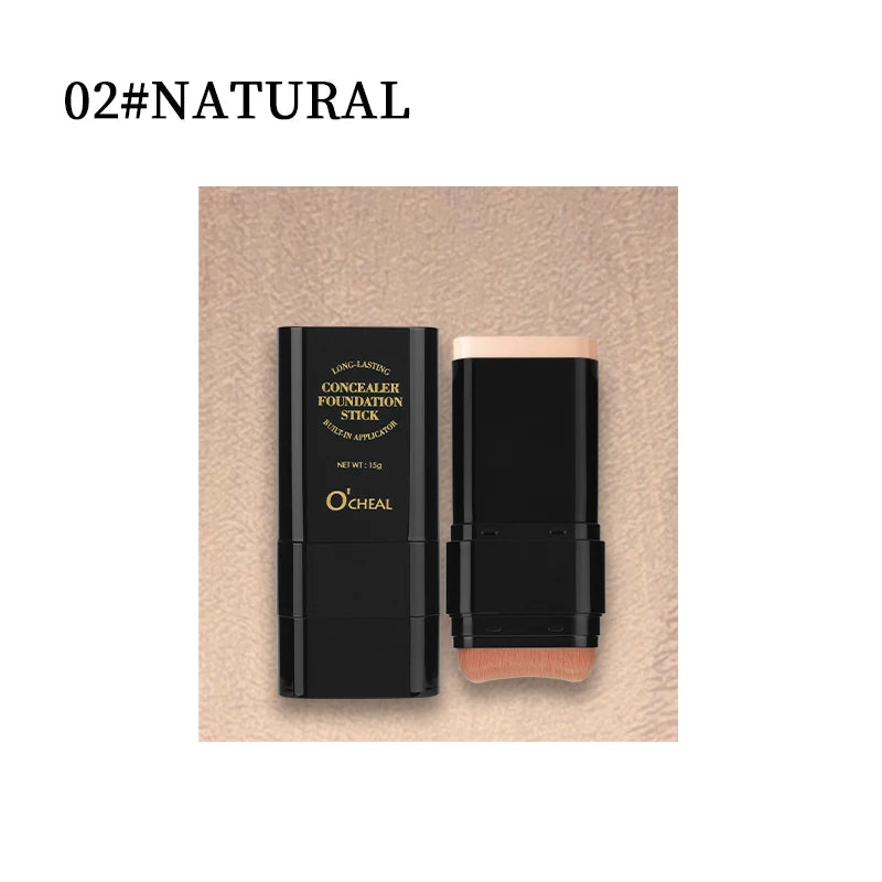 O'cheal Two In One Concealer Foundation Stick Facial Matte Waterproof Bronzer Contouring Face Coverage Moisturizing Makeup Cream