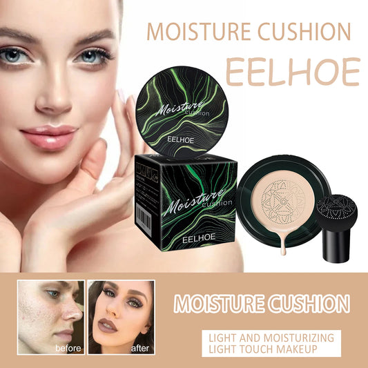 EELHOE Moisturizing Cushion BB Cream Perfect Concealer Glowing Skin Tone Enhance Luster Easy to Operate Lasting Makeup BB Cream