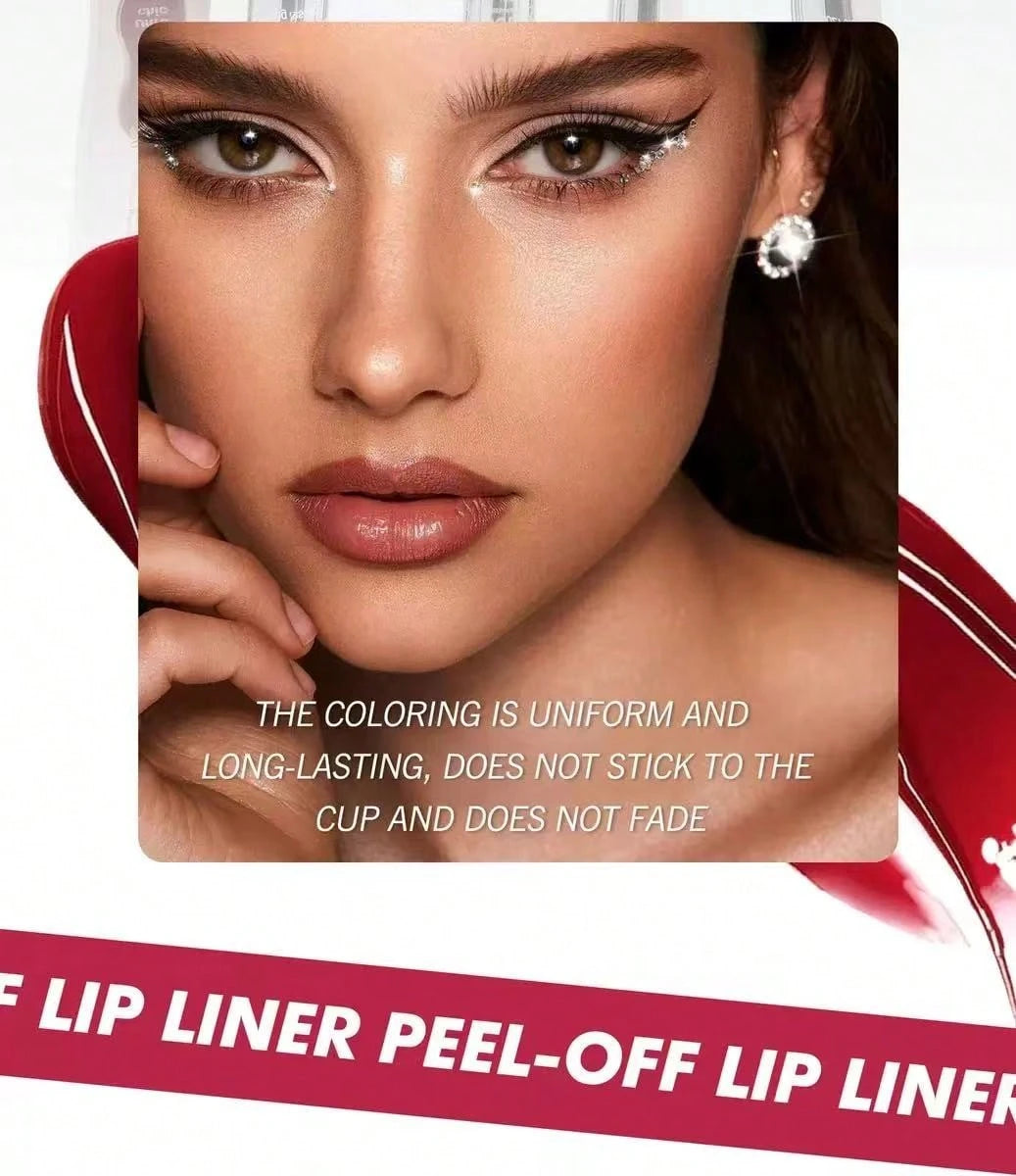 Waterproof Lip Liner Peel Off Tattoo Lipgloss Waterproof Long Lasting Matte Lip Contour Tear-off Lips Stain Cosmetics