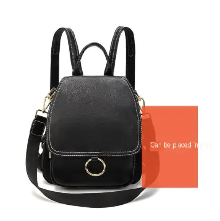 Vintage PU Leather & Nylon Women's Backpack Bag