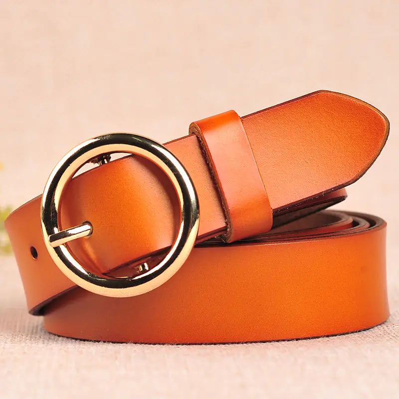 New Women's Fashion Vintage Genuine Leather Belt