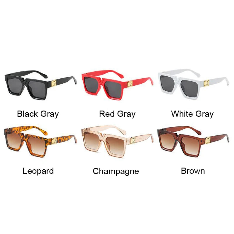 2021 Square Sunglasses Woman Luxury Brand Travel Black Rectangle Sun Glasses Female Fashion Retro Lunette De Soleil Femme