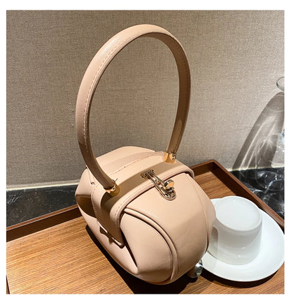 Bowling Spherical Women's Handbag Luxury Brand Designer Hobos Bag Fashion Mini Round Shoulder Bags PU Leather Female Purse