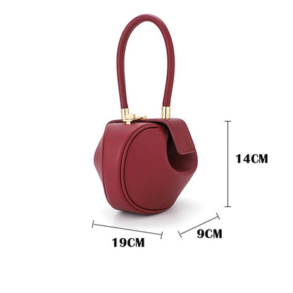 Bowling Spherical Women's Handbag Luxury Brand Designer Hobos Bag Fashion Mini Round Shoulder Bags PU Leather Female Purse