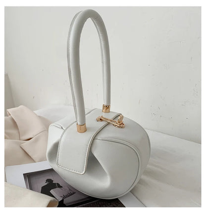 Bowling Spherical Women's Handbag Luxury Brand Designer Hobos Bag Fashion Mini Round Shoulder Bags PU Leather Female Purse