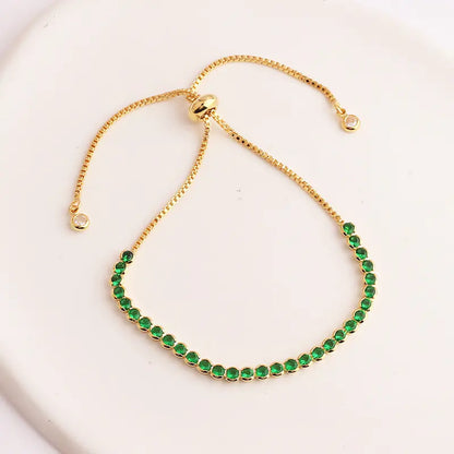 Green Zircon Women's Pull Bracelet Jewelry