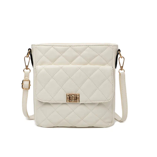 2021 Soft Leather Floral Checkered Crossbody Bag