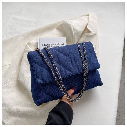 Handbag Woman Fashion Luxury Denim Blue Shoulder Bag Briefcase Messenger Bags Large Capacity Work Study Street Tote Bag Purses