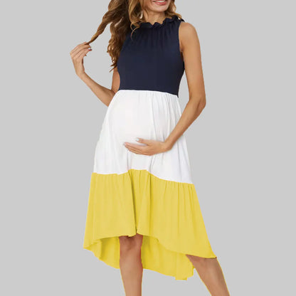 New Fashion Round Neck Sleeveless Maternity Dress
