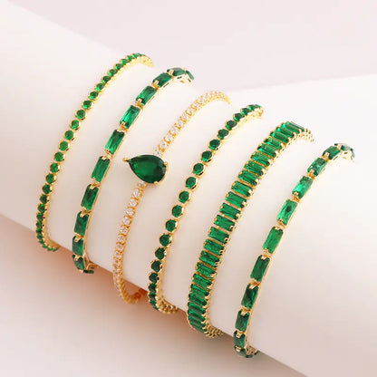Green Zircon Women's Pull Bracelet Jewelry