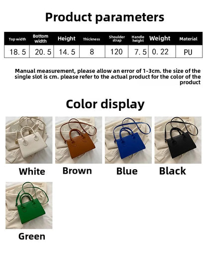 Elegant Black Handbag with Dual Handles, Chic Crossbody Bag, Retro Stylish Tote Small Bag for Women Girls Daily Use, Work, Party