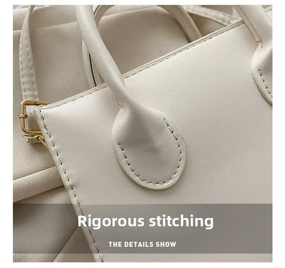 Elegant Black Handbag with Dual Handles, Chic Crossbody Bag, Retro Stylish Tote Small Bag for Women Girls Daily Use, Work, Party