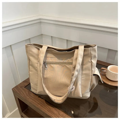 Women's New Canvas Tote Bag - Large-Capacity Versatile Shoulder Handheld for College Classes & Commute