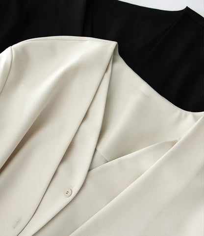 Women Spring White Blouses Fake Two Pieces Design V-Necl Womens Tops And Blouses Fashion Casual Shirt Blusas Roupa Feminina