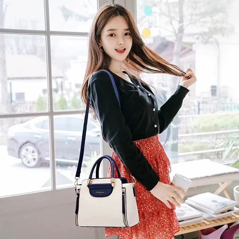 Women's Bags 2025 New Fashion Color Hit Handbag European and American Shoulder Crossbody Simple Elegant Office Wallet
