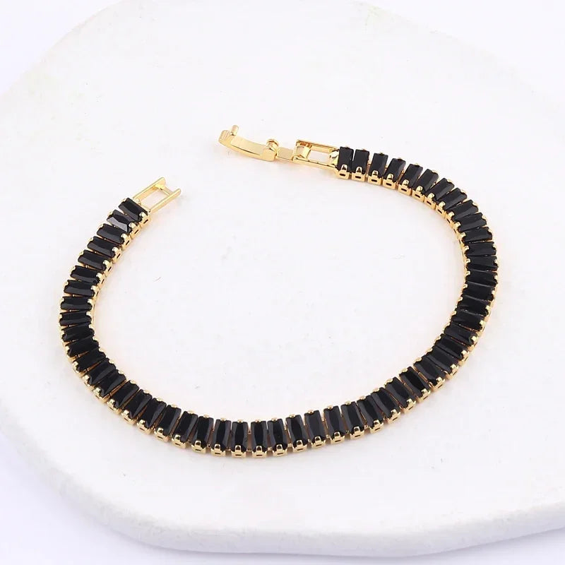 18K Gold Plated Geometric Zircon Bracelet