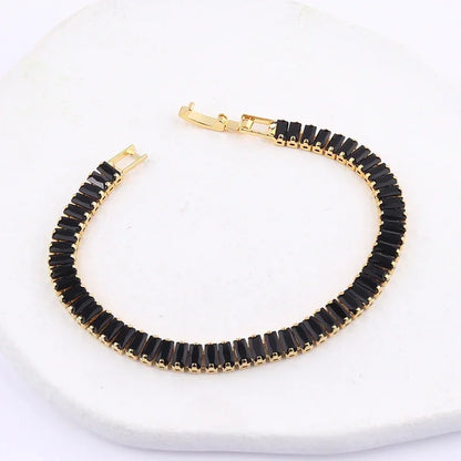 18K Gold Plated Geometric Zircon Bracelet