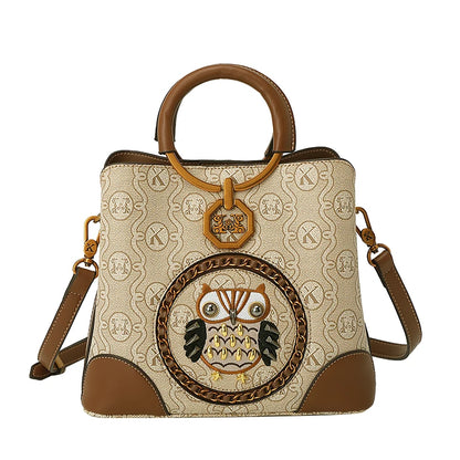 Women's handbag, genuine leather carrying bucket bag, new 2025 high-end design, fashionable single shoulder crossbody bag