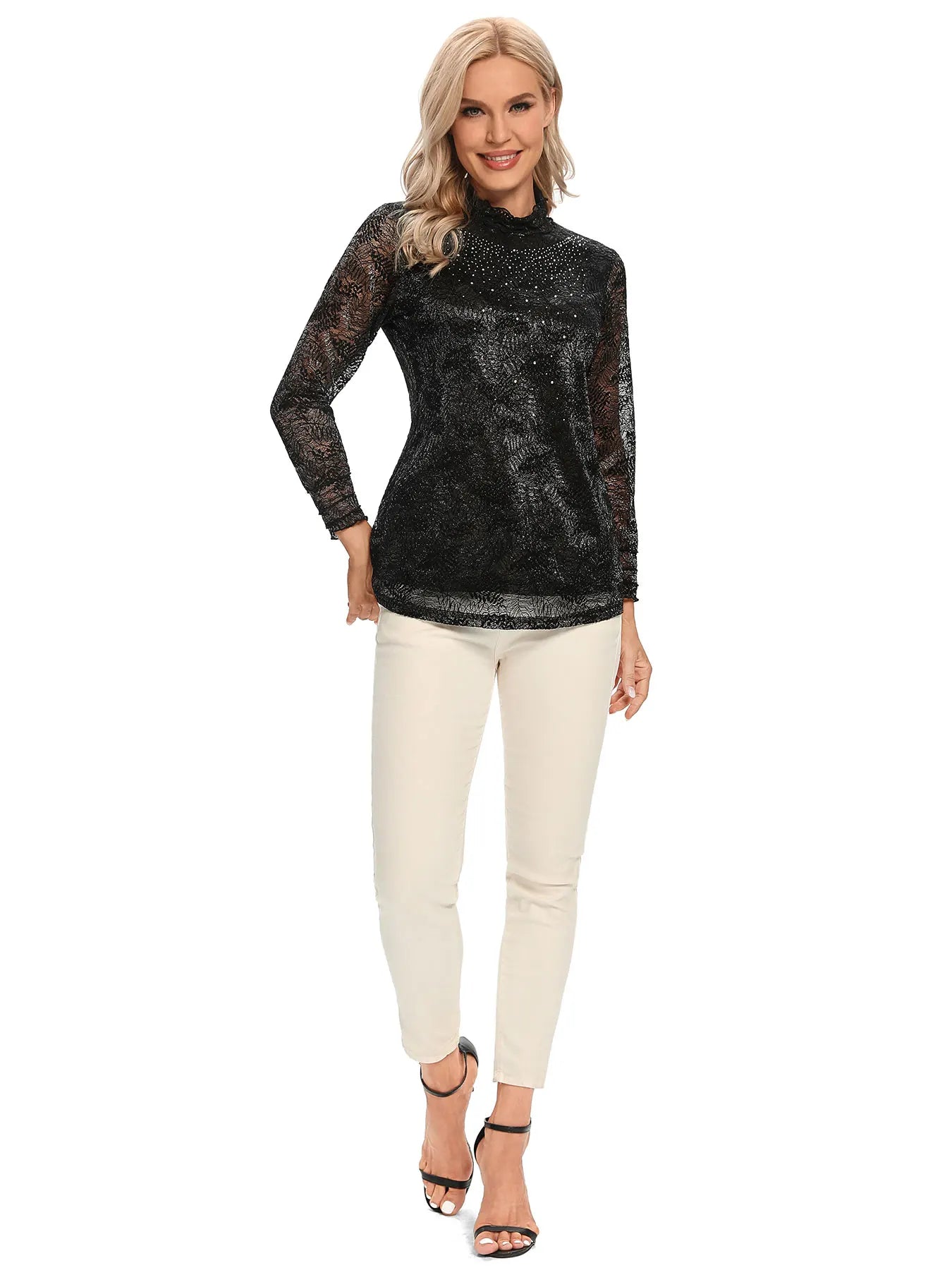 Women Woven Fashionable Casual Top For Spring And Autumn