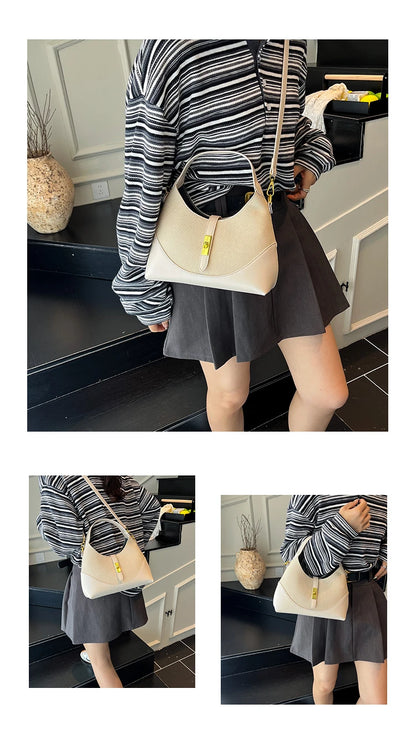 Women's Luxury Leather Fashion Classic Tote Bag Elegant Designer Shoulder Crossbody Handbag For Daily Sophisticated Looks