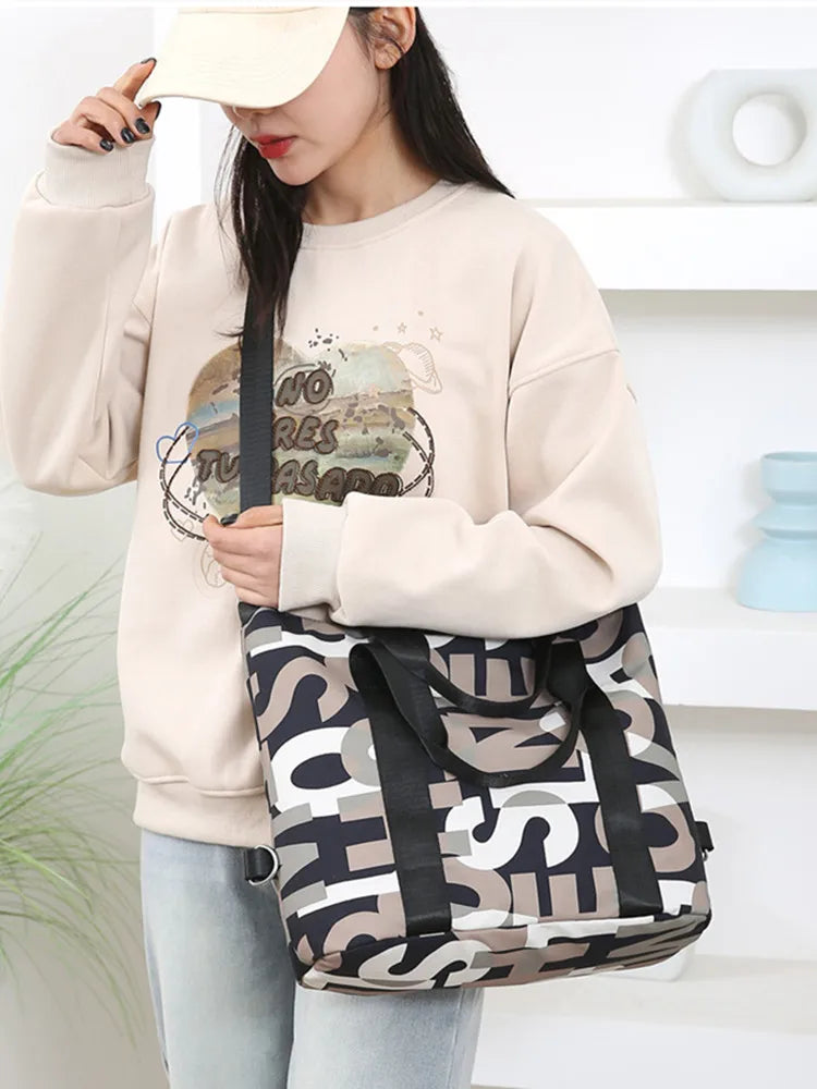 Women's Top-handle Bag Messenger Bags Waterproof Nylon Shoulder Totes High Quality Large Handbag Female Travel Crossbody Bags