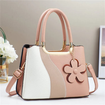 Elegant Crossbody Handbag Leather Women's Bag High-End Luxury Famous Designer Refined Trim Vintage Commuter Bag